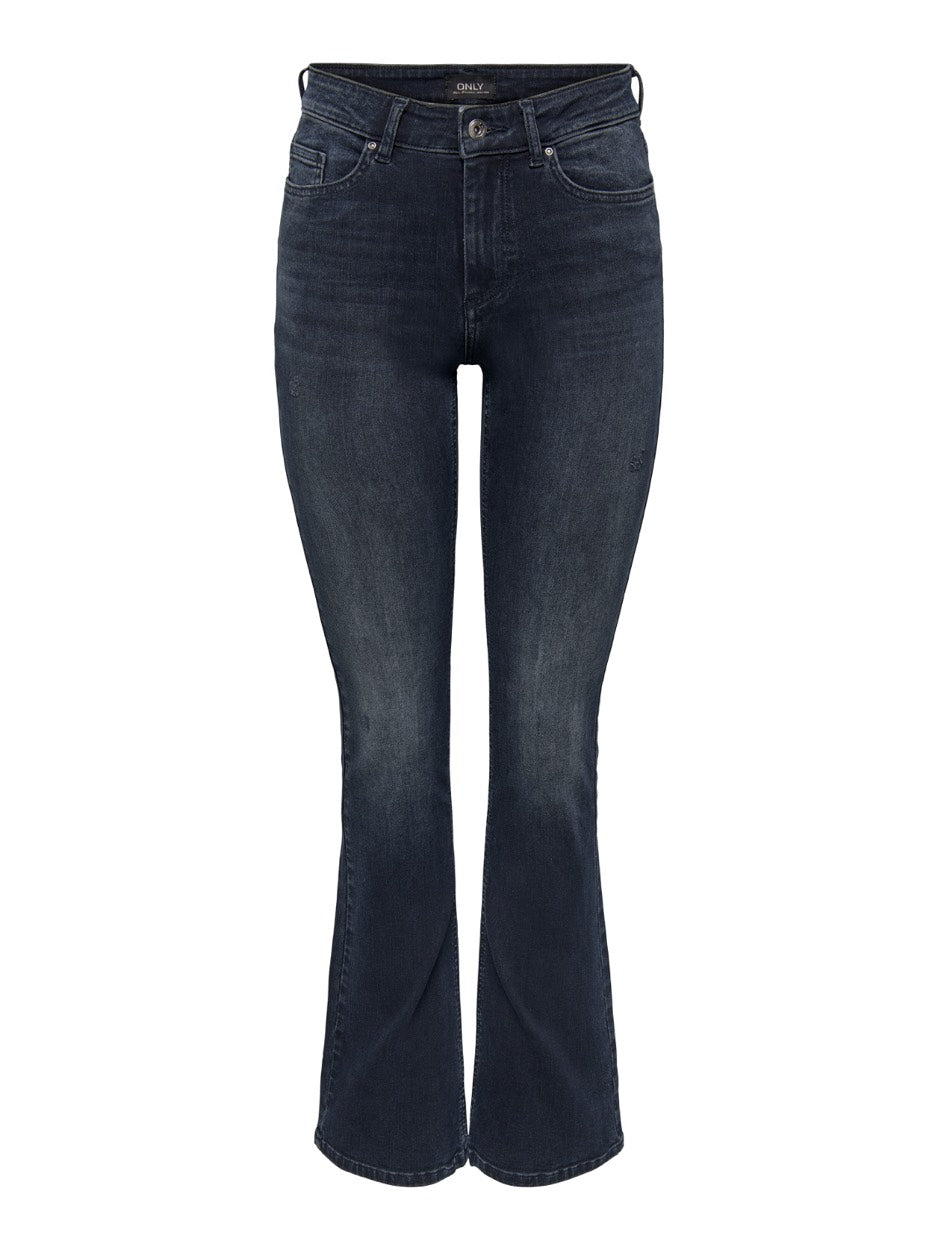 Onlblush Mid Flared Dnm Rea409 Noos - Blue Denim