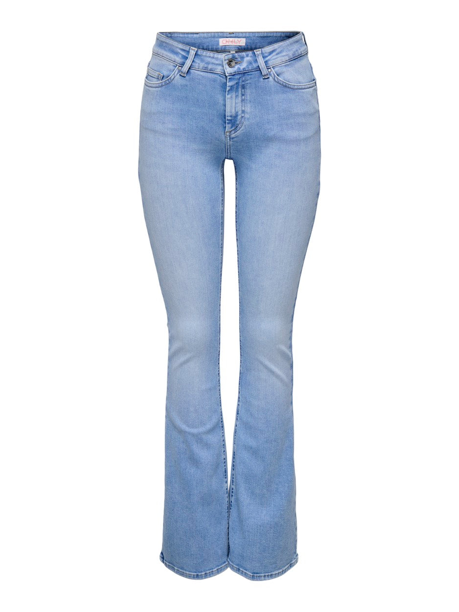 Onlblush Mid Flared Dnm Tai198 Noos - Blue Denim