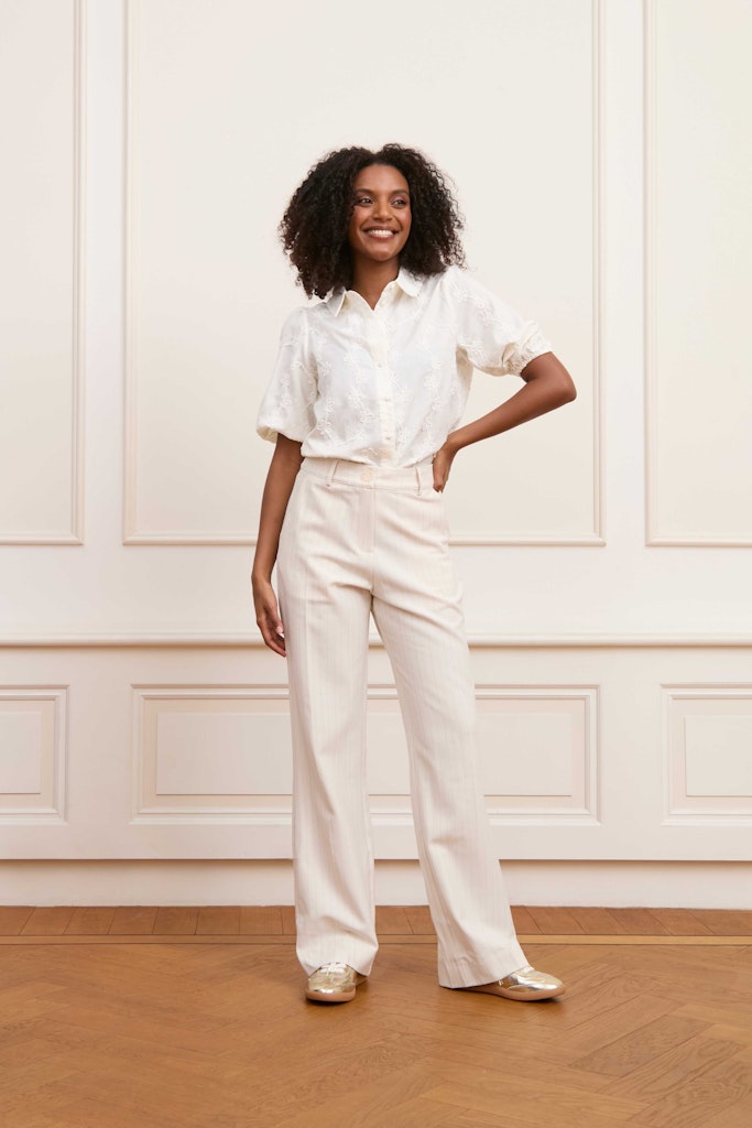 Trouser Delphine - Ecru Dessin