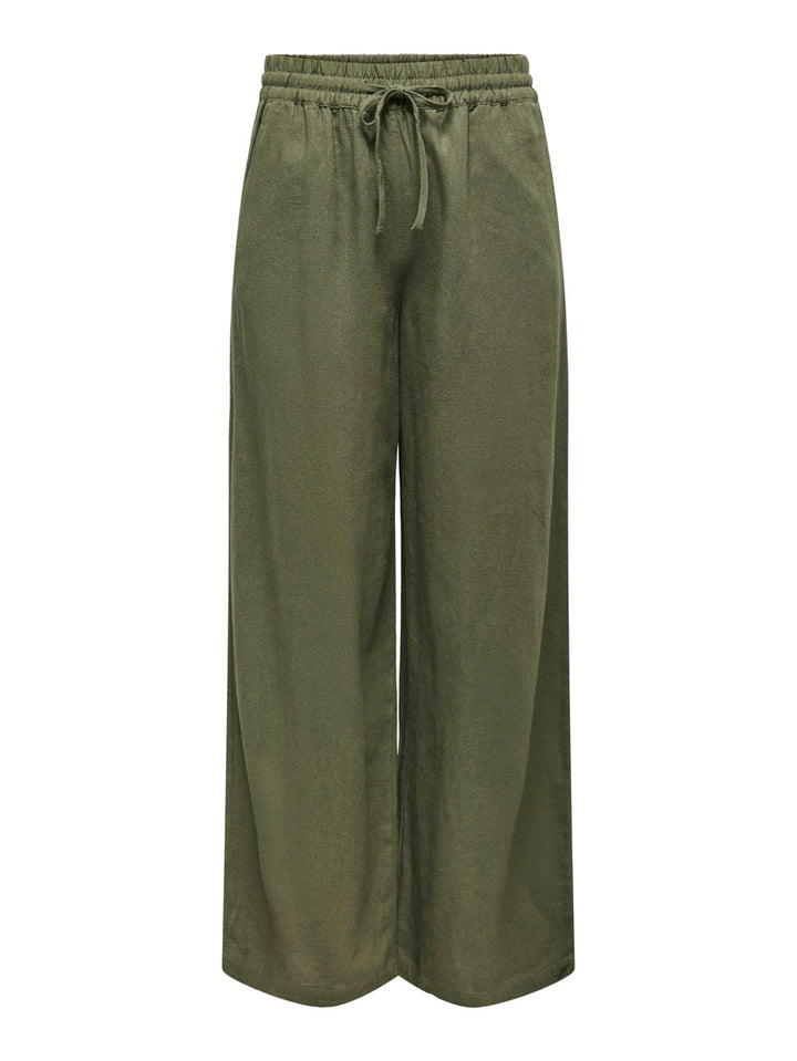 Jdysay Linen Hw Wide Pant Wvn Noos - Army