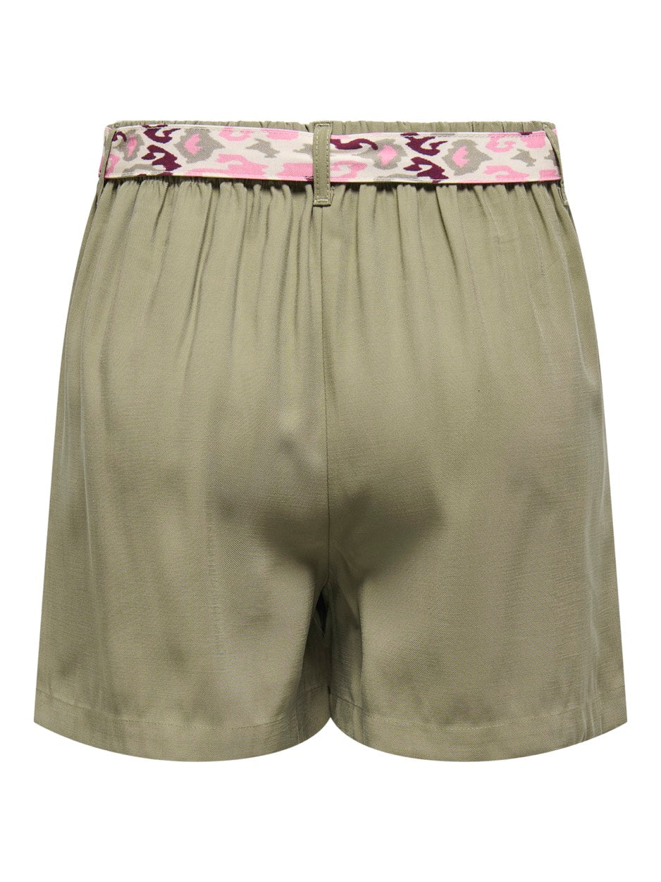 Jdytomika Belt Shorts Wvn Pnt - Army