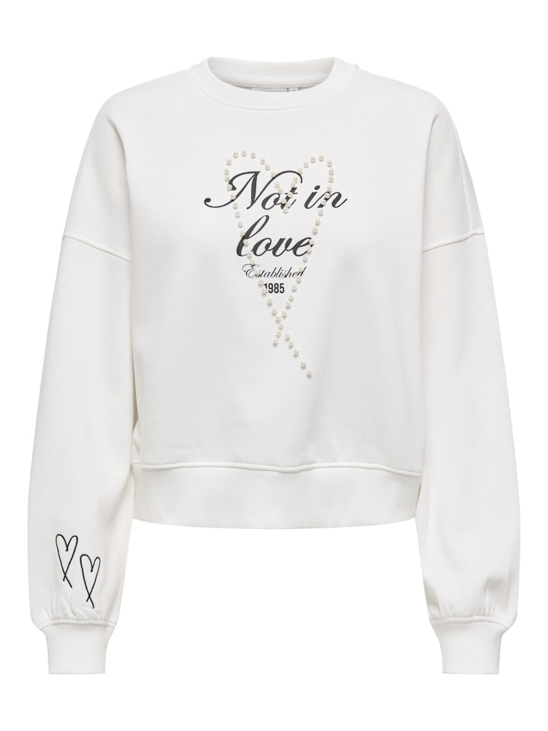 Onlkiara L/s O-neck Pearl Swt - Off-white