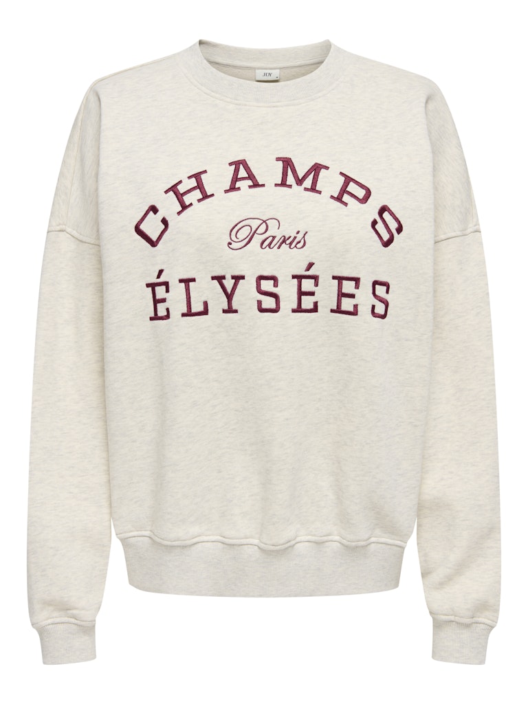 Jdymesa L/s O-neck Emb Sweat Jrs Noos - Beige