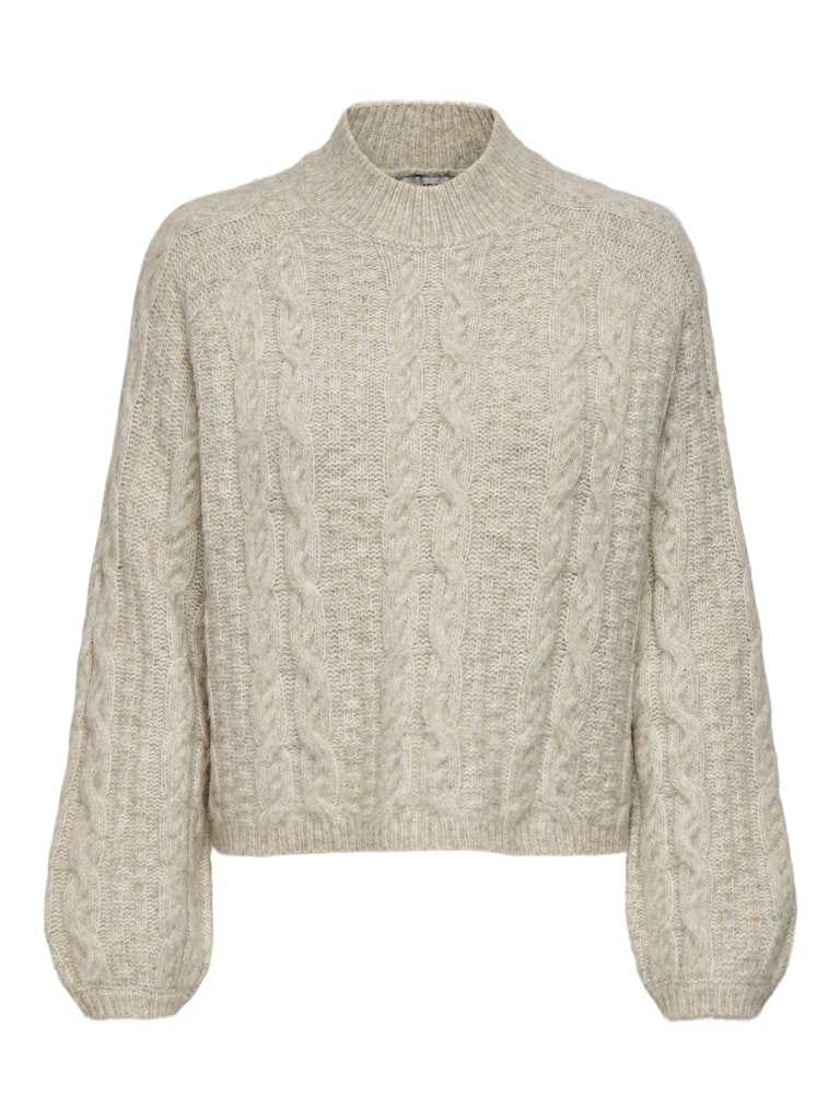 Jdysilja L/s Hn Cable Pullover Knt - Beige