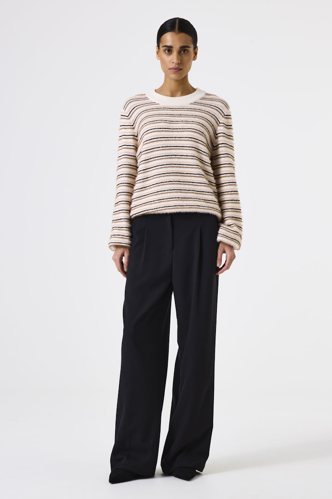 Trui Streep - Ecru Dessin