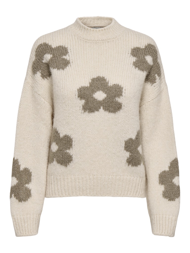 Jdykilian Flower L/s Pullover Knt - Ecru Dessin