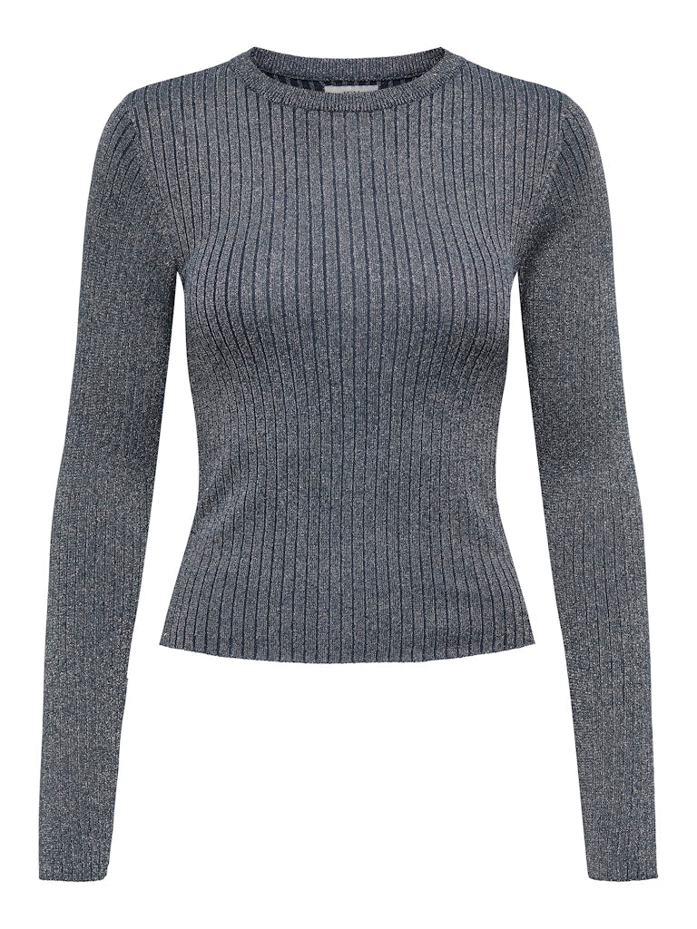 Jdyplum Lurex L/s O-neck Pullover Knt - Navy