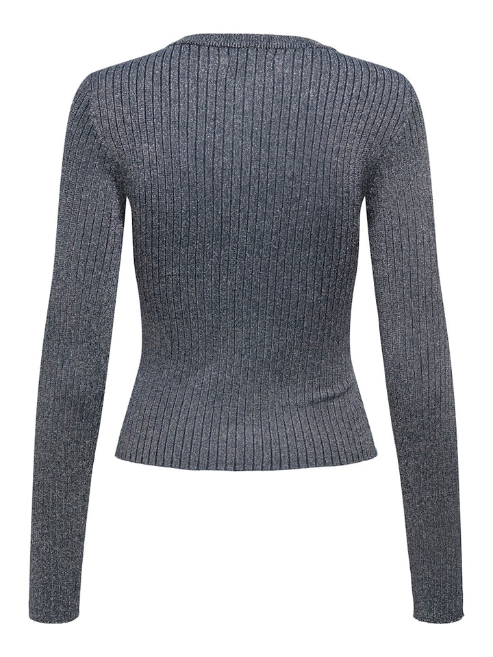 Jdyplum Lurex L/s O-neck Pullover Knt - Navy