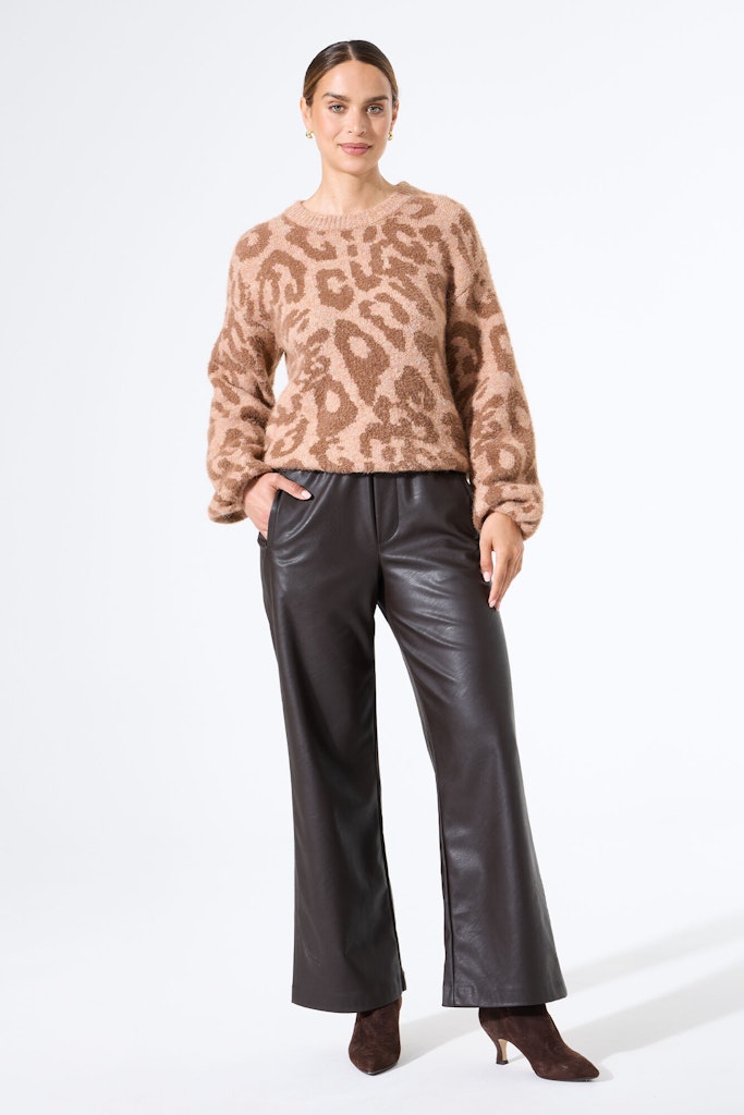 Trui Aop - Bruin Dessin