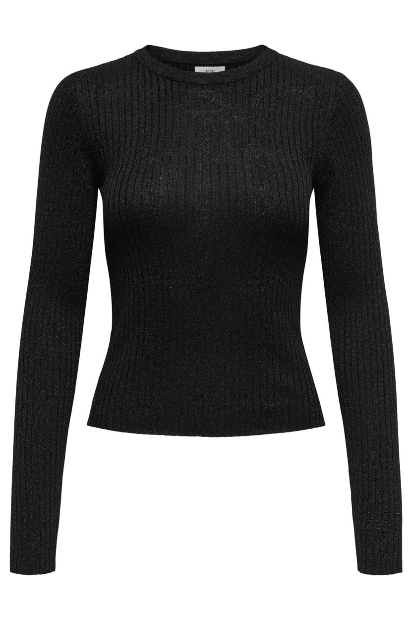 Jdyplum Lurex L/s O-neck Pullover Knt - Zwart