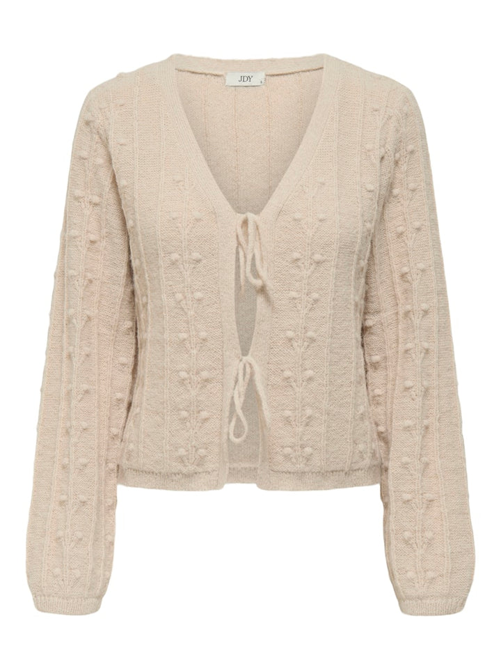 Jdysigrid Life L/s Tie Cardigan Knt - Beige