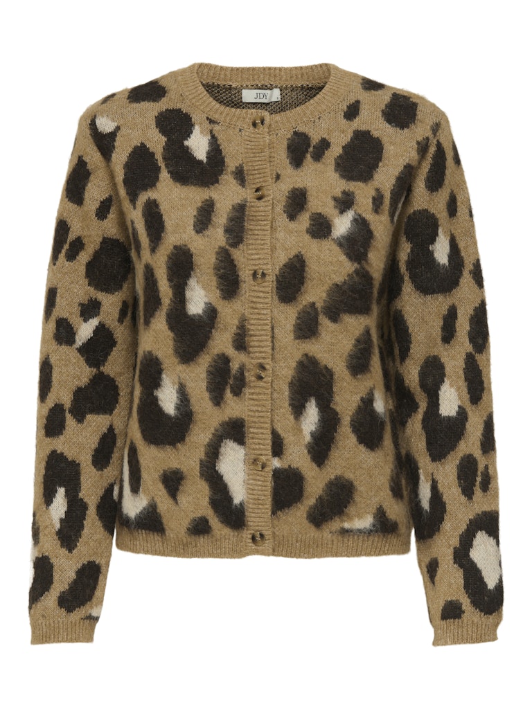 Jdykayla Life L/s Jacq O-neck Cardi Knt - Bruin Dessin