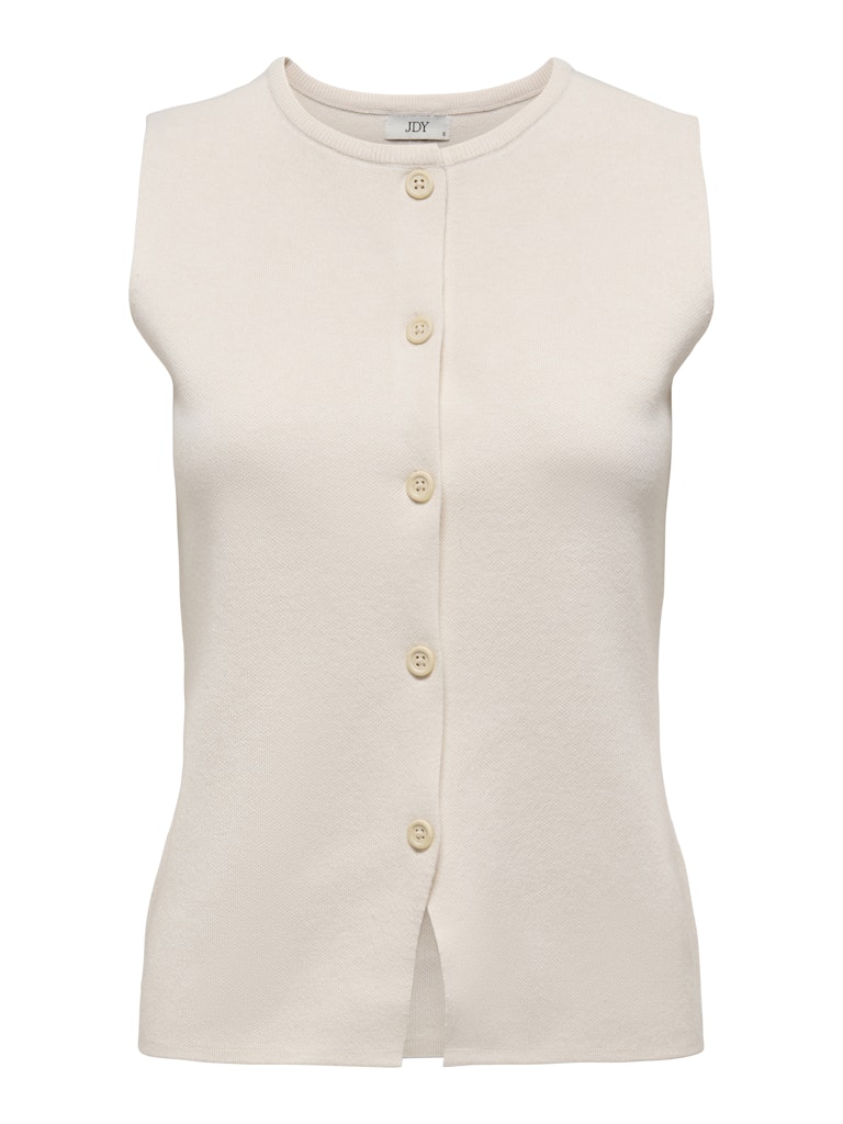 Jdyprime Life S/l On Fitted Vest Knt - Ecru