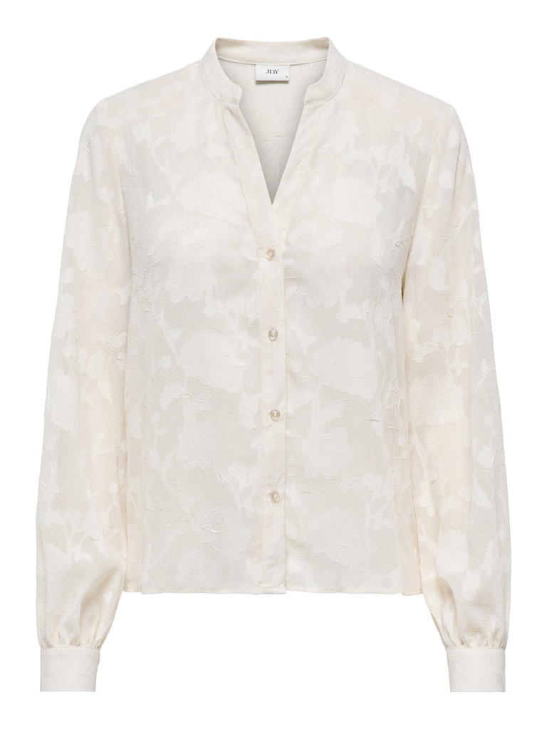 Jdygrace L/s V-neck Shirt Wvn - Ecru