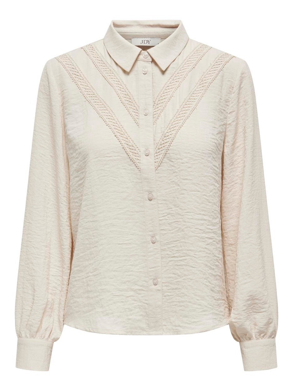 Jdyrachel L/s Lace Shirt Wvn - Zand