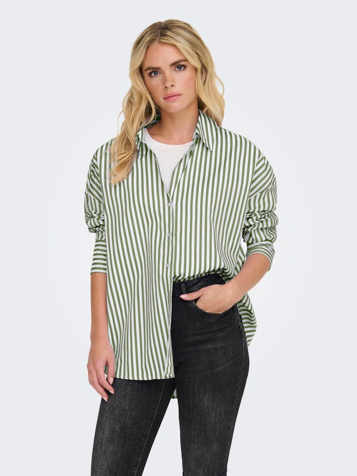 Jdyvesper L/s Loose Shirt Wvn Noos - Wit Dessin