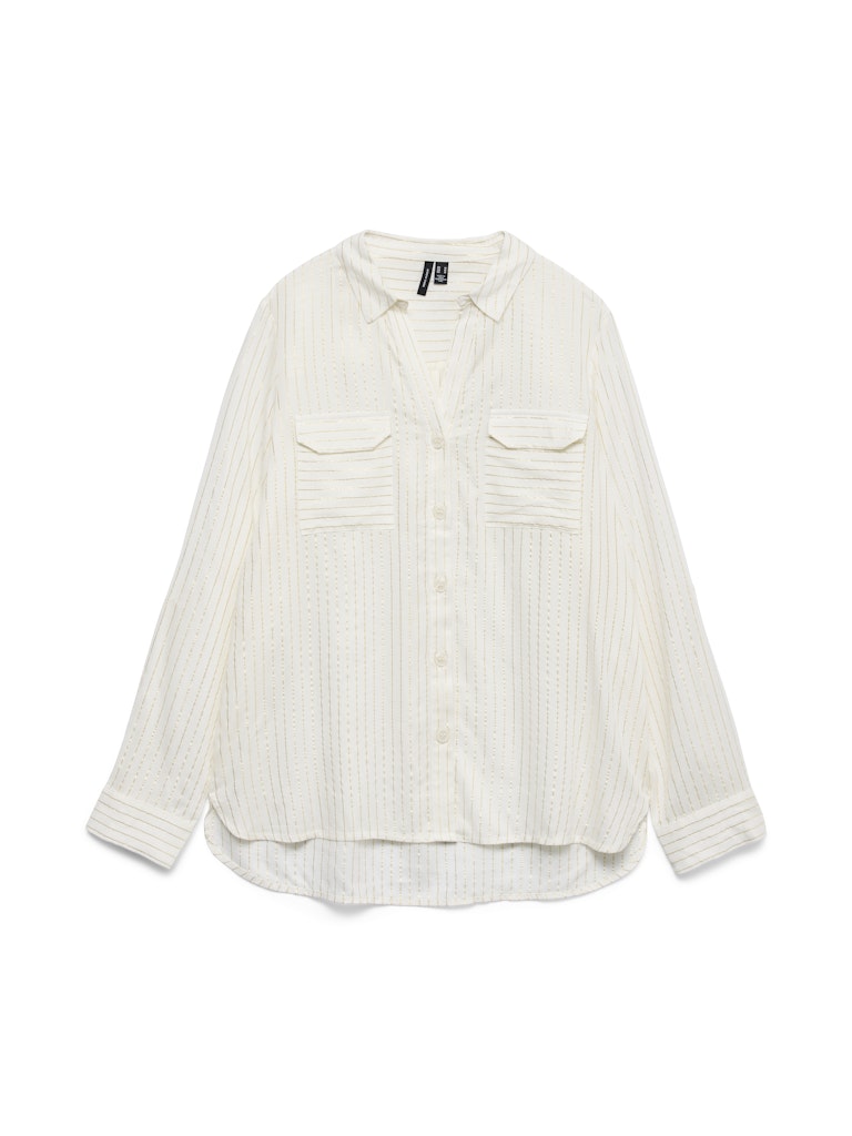 Vmbumpy Ls Glitter Shirt Wvn Ga Noos - Wit Dessin