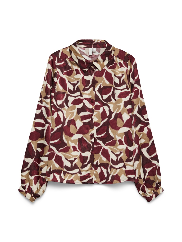 Vmgeodora Ls Shirt Wvn Lcs - Rood Dessin