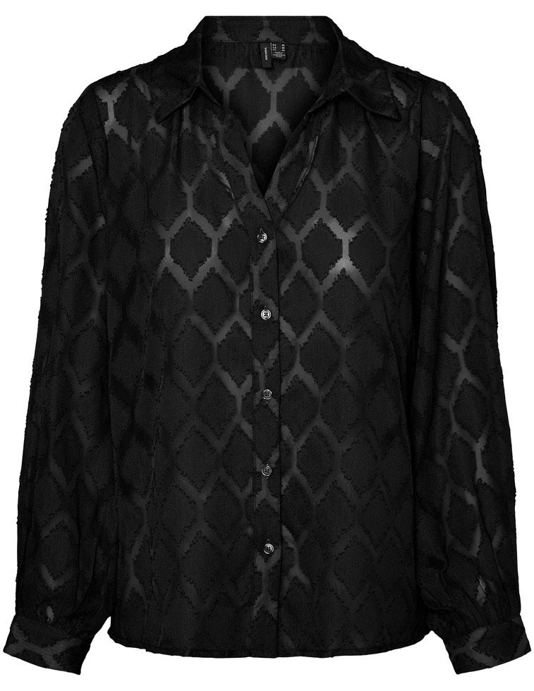 Vmaylka Ls Shirt Wvn - Zwart