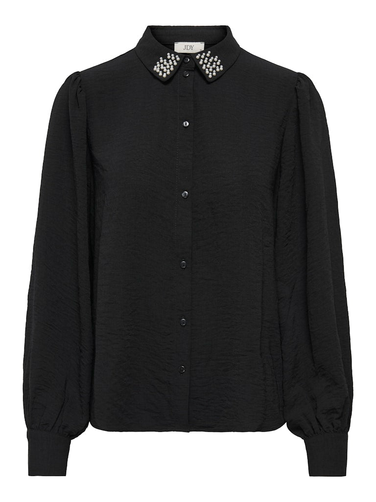 Jdyrachel Life L/s Beaded Shirt Wvn - Zwart