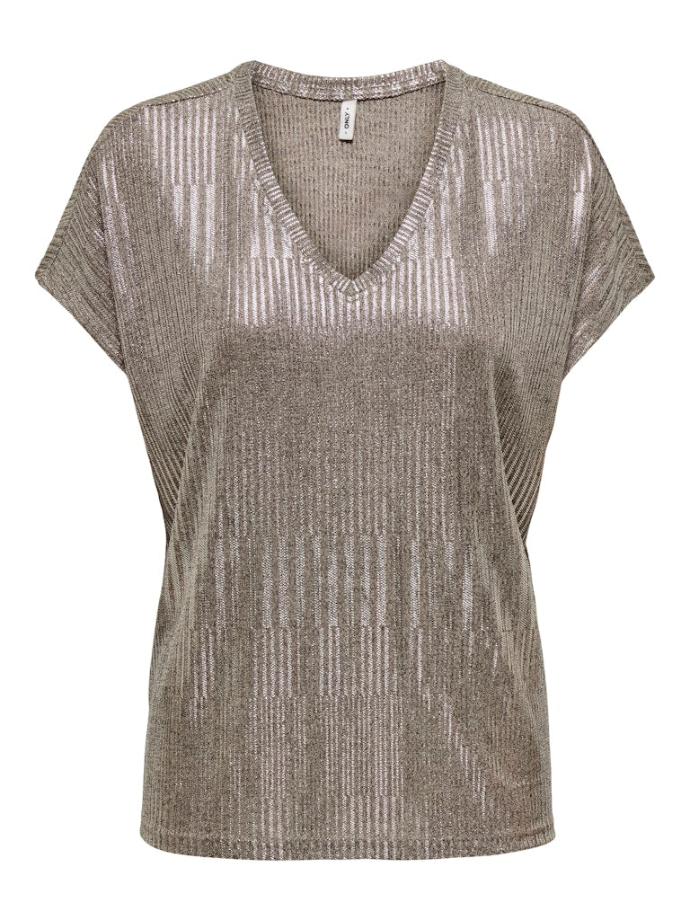 Onlmirinda S/s V-neck Top Pri Jrs - Bronskleurig