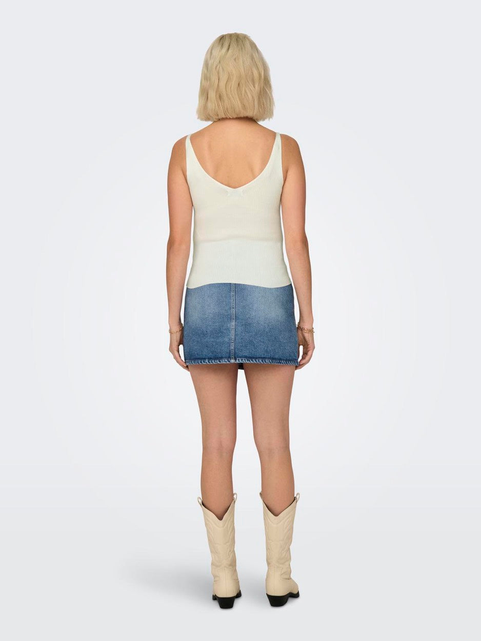 Jdynanna S/l Top Knt Noos - Off-white