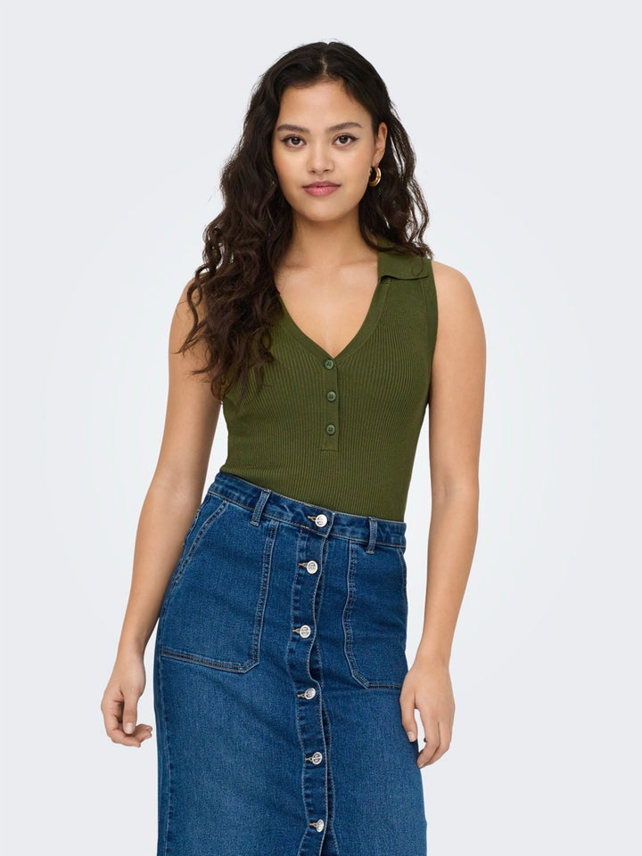 Jdynanna Sl Collar Top Knt - Army