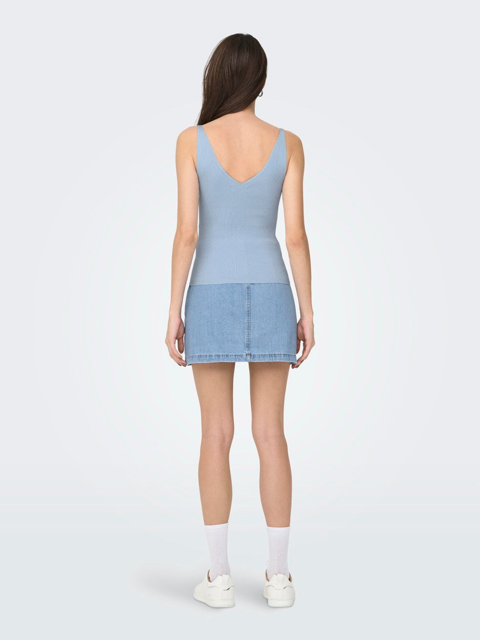 Jdynanna S/l Top Knt Noos - Lichtblauw