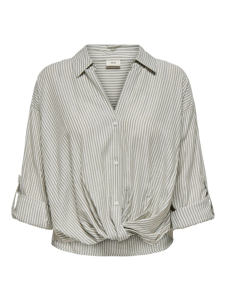 Jdyselma L/s Knot Lurex Shirt Wvn - Wit Dessin