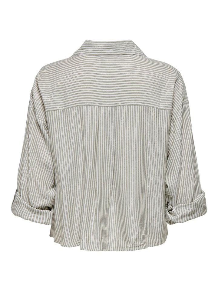 Jdyselma L/s Knot Lurex Shirt Wvn - Wit Dessin