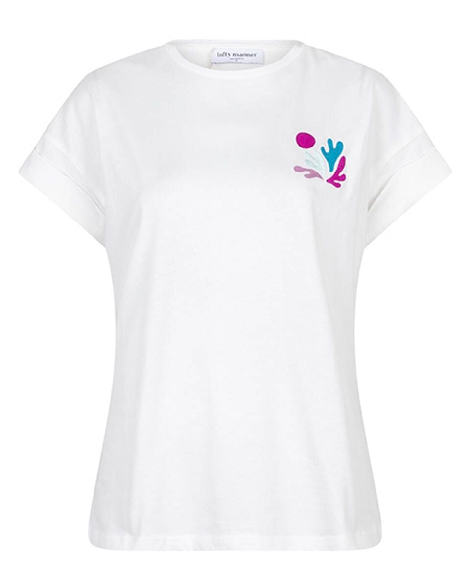 T-shirt Aurora - Wit Dessin