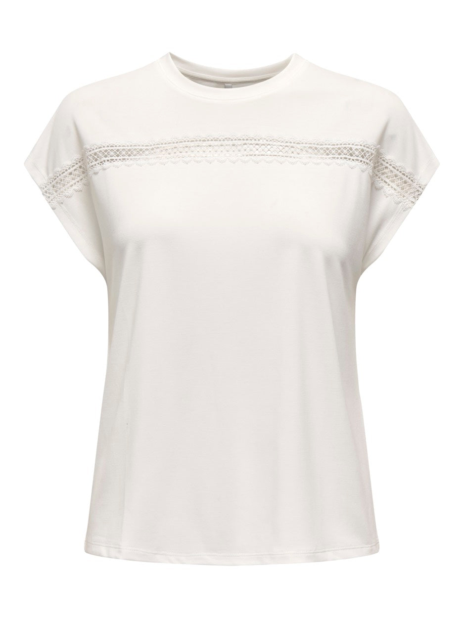 Onlfree Life Batsleeve O-neck Mix Topjrs - Off-white