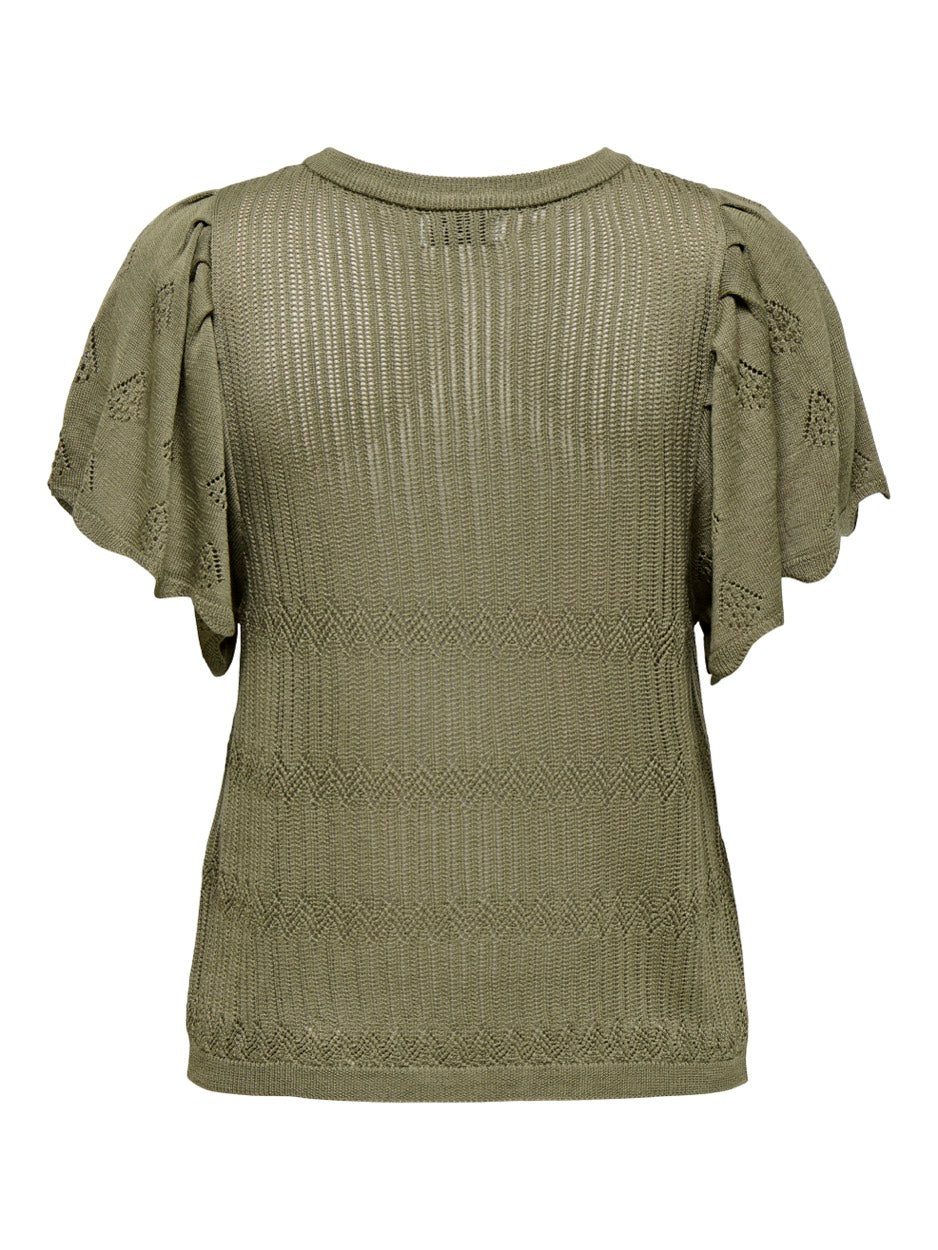 Jdysolis S/s Pullover Knt - Army