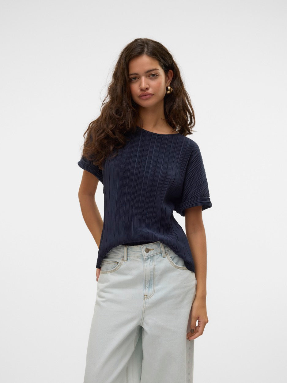 Vmaurora Ss O-neck T-shirt Jrs Ga - Navy