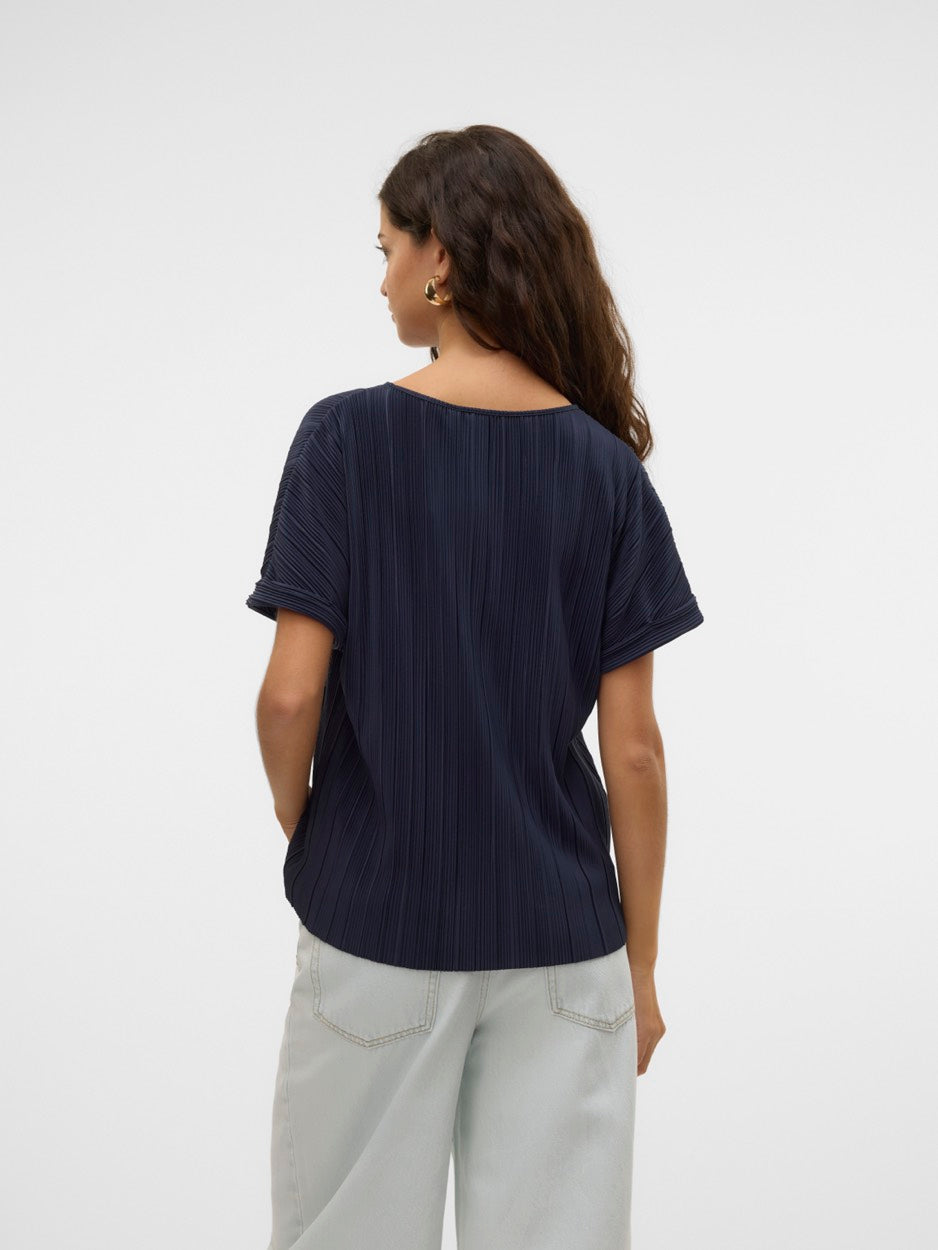 Vmaurora Ss O-neck T-shirt Jrs Ga - Navy