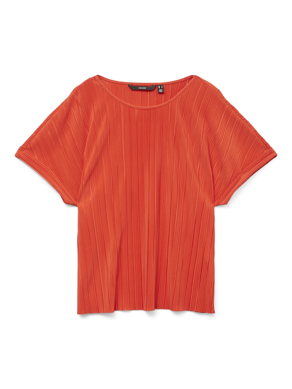Vmaurora Ss O-neck T-shirt Jrs Ga - Rood