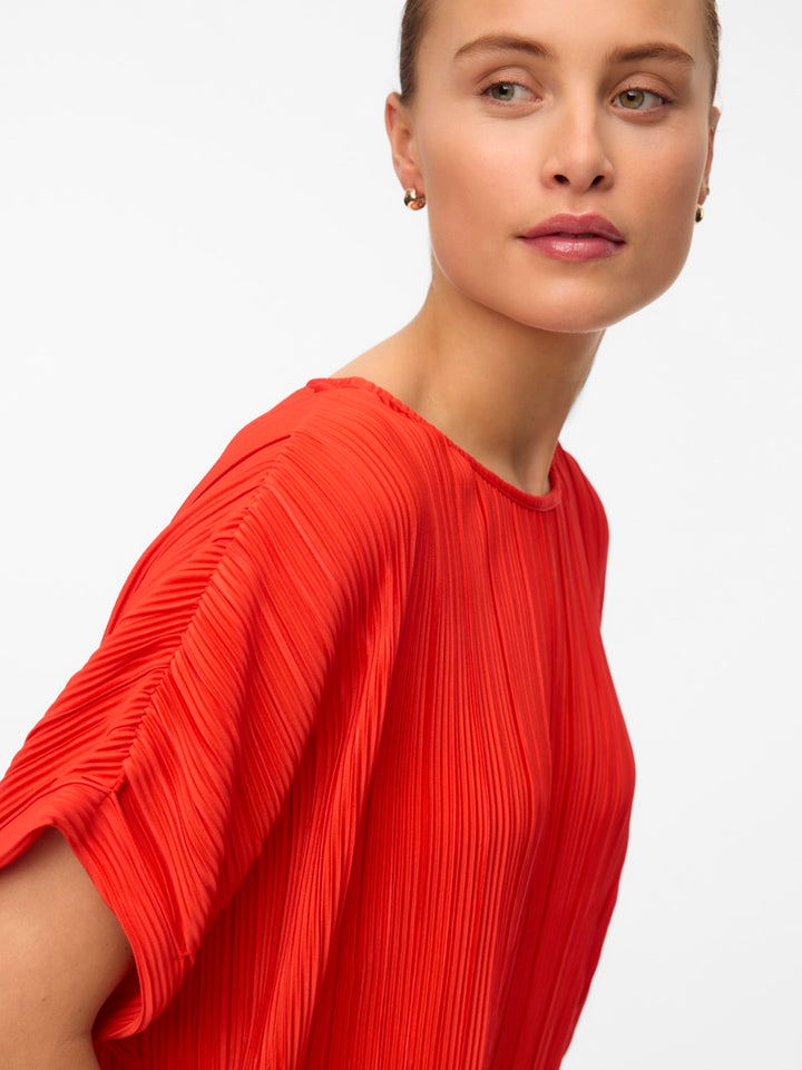 Vmaurora Ss O-neck T-shirt Jrs Ga - Rood