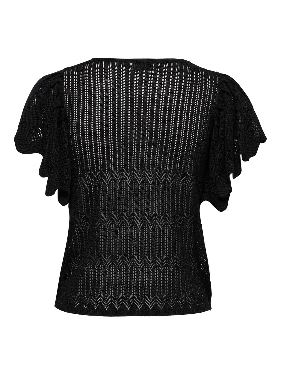 Jdysolis S/s Pullover Knt - Zwart