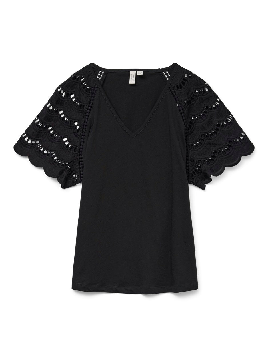 Vmblasy S/s T-shirt Jrs Btq Ga - Zwart