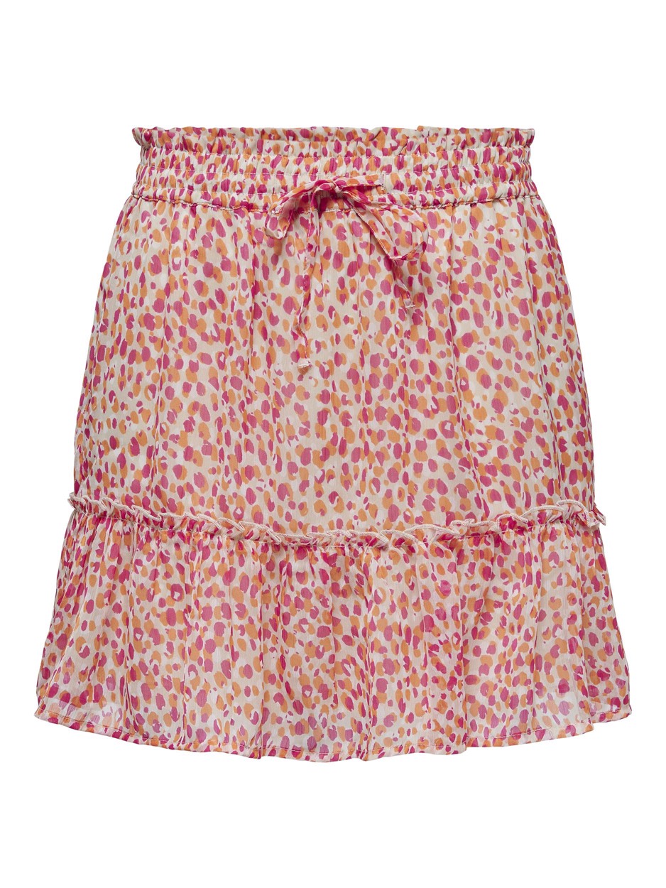 Jdyjenify Life Mw Frill Skirt Wvn - Zand Dessin