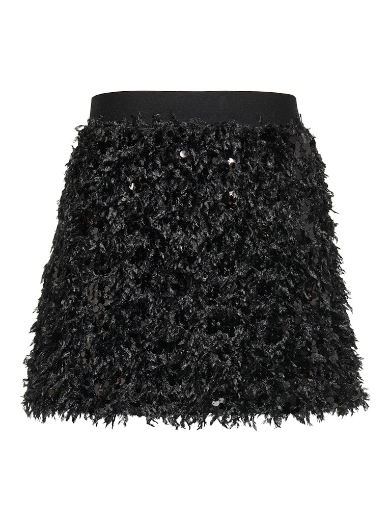 Onlpaola Short Feather Skirt Box Jrs - Zwart