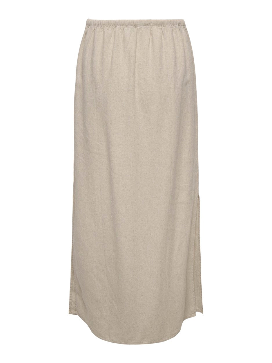 Jdysay Mw Maxi Slit Skirt Wvn Noos - Beige