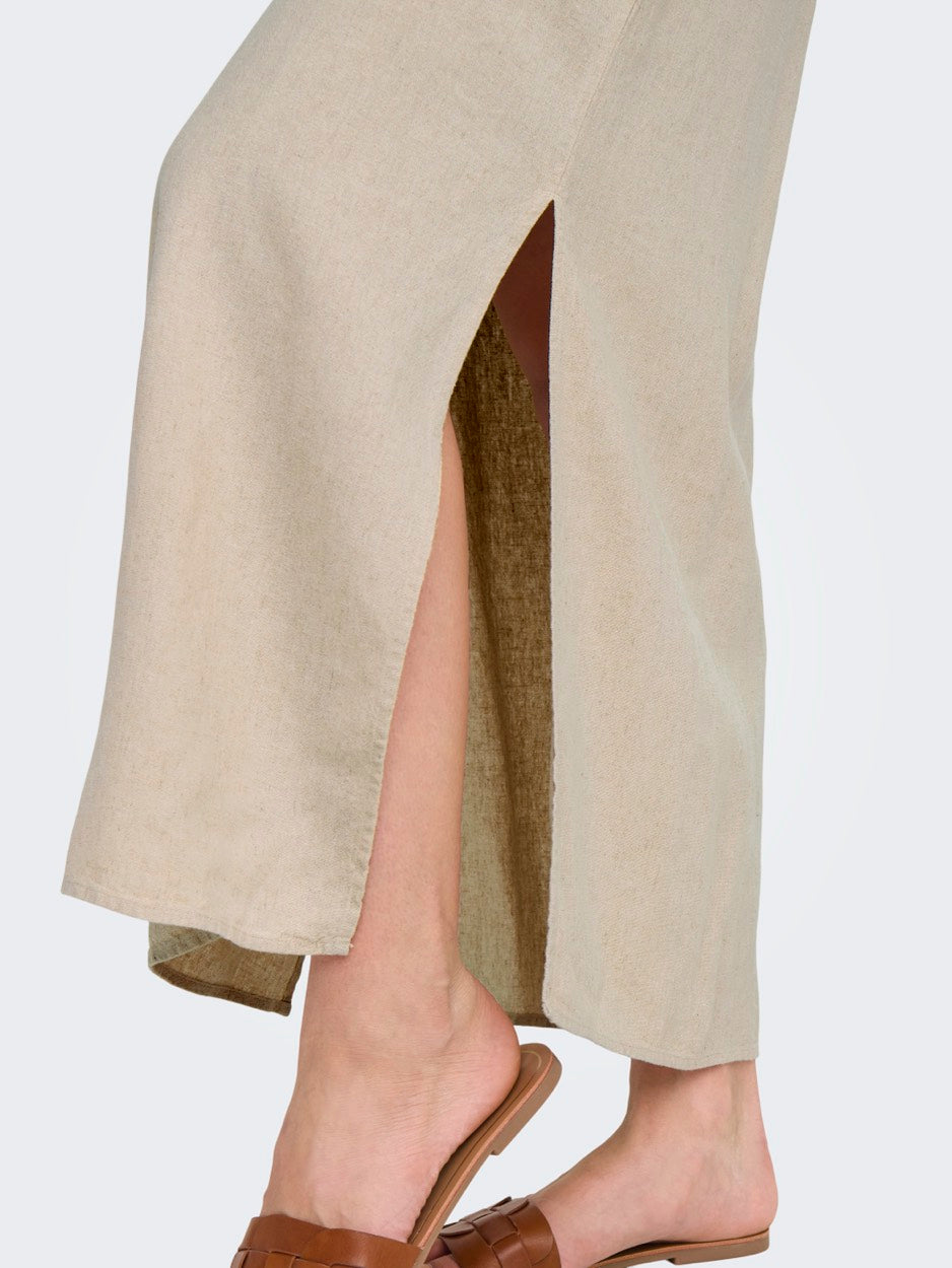 Jdysay Mw Maxi Slit Skirt Wvn Noos - Beige