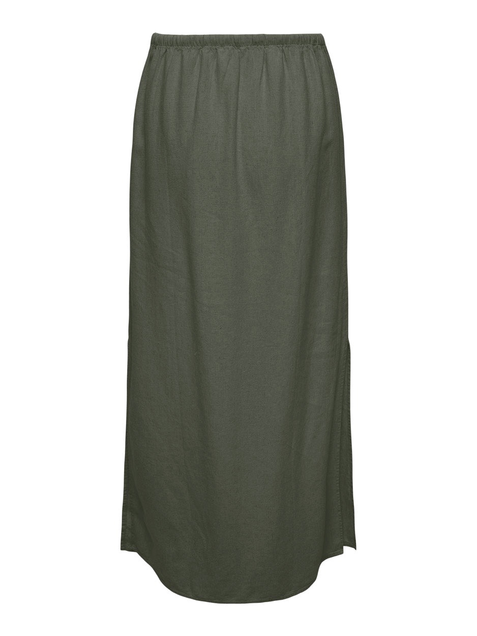 Jdysay Mw Maxi Slit Skirt Wvn Noos - Army
