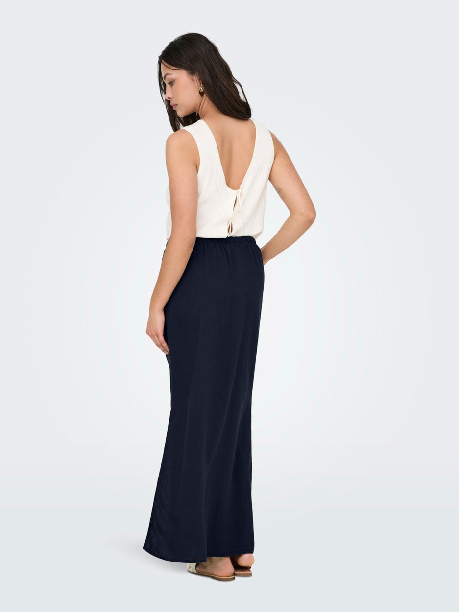 Jdysay Mw Maxi Slit Skirt Wvn Noos - Navy