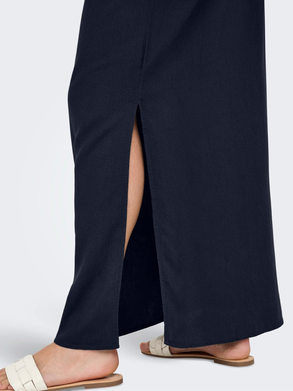 Jdysay Mw Maxi Slit Skirt Wvn Noos - Navy