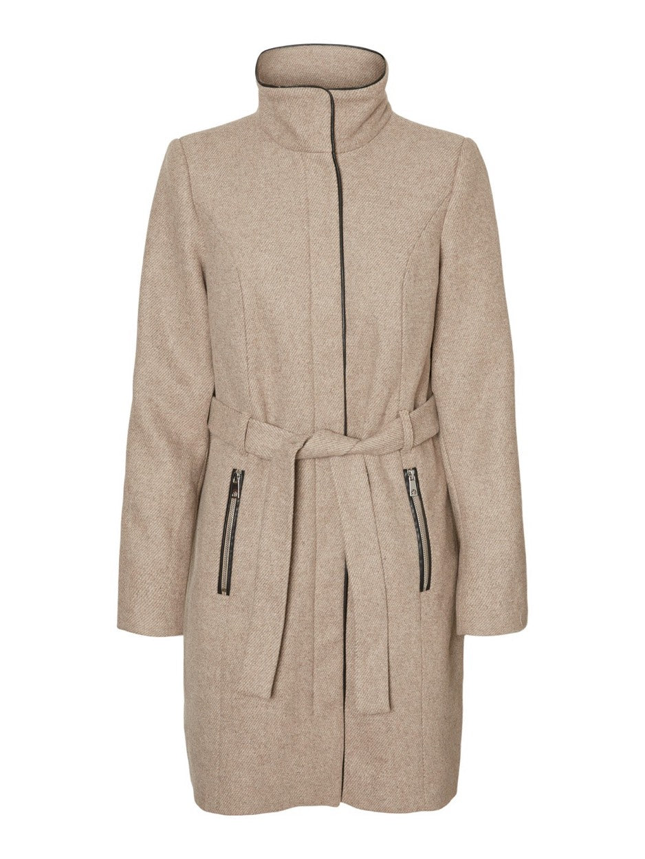 Onlylva Bonded Sherpa Coat - Zand