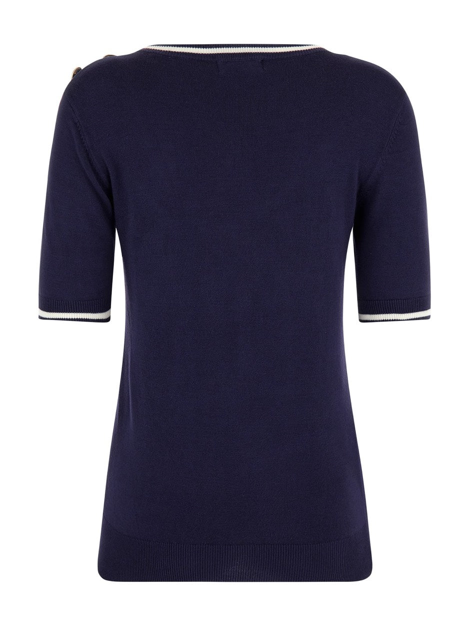 Ss Cate Rn Marine Logo Swrt - Navy