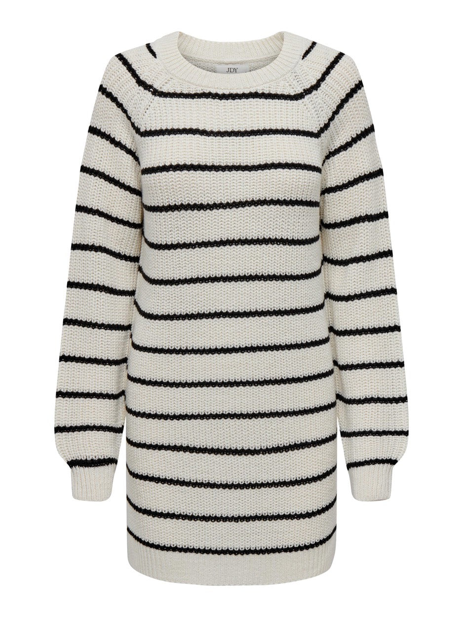 Jdyjusty L/s Long Raglan Stripe Pul - Ecru Dessin
