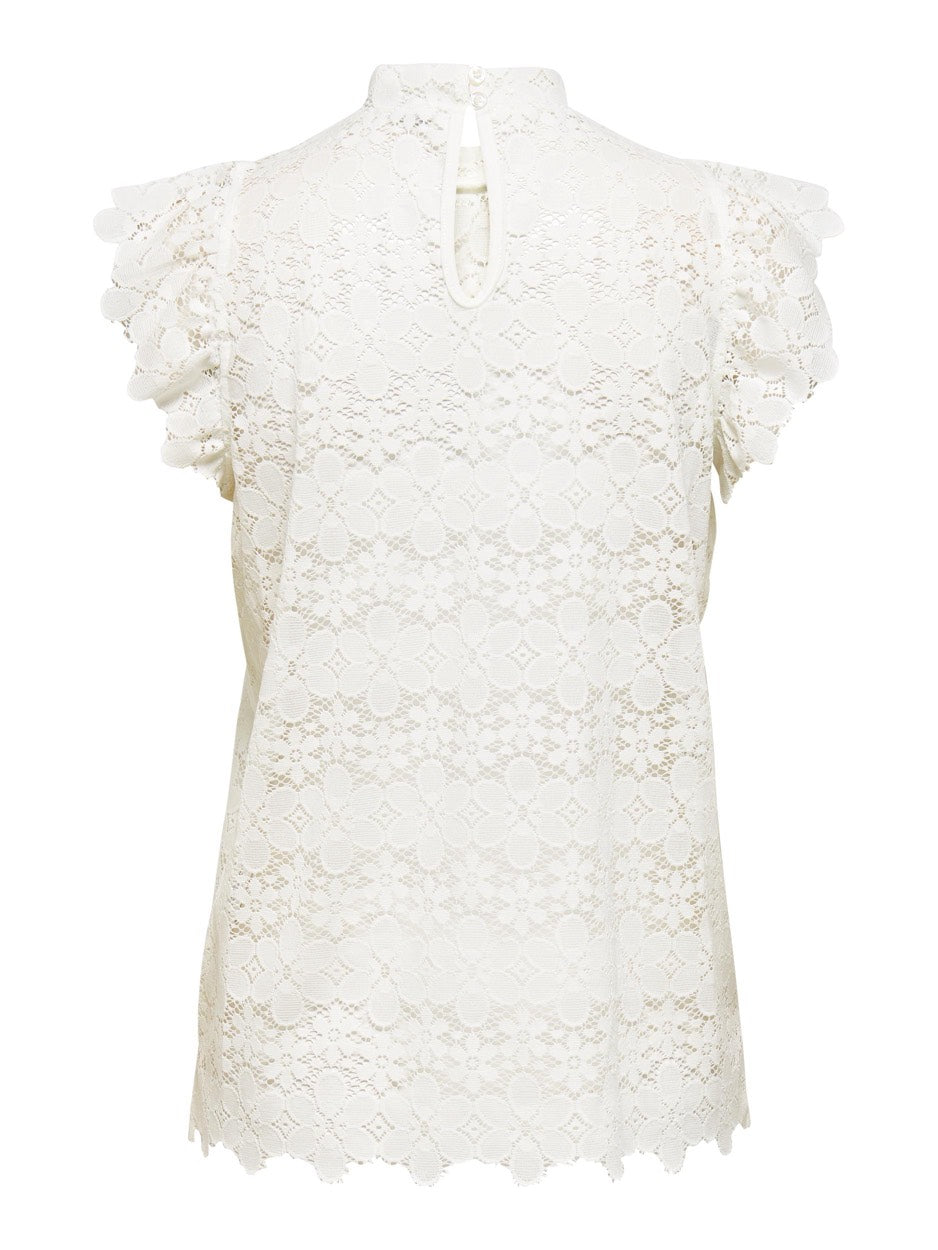 Jdyblond S/l Lace Top Jrs Noos - Off-white